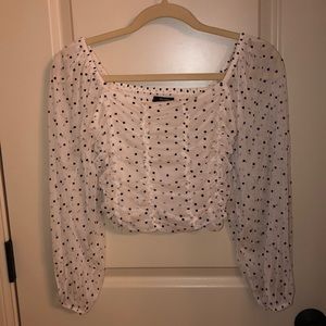 Bershka polka dot top